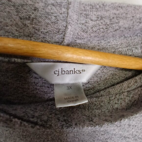 UGC CJ Banks Grey Long sleeved pullover with hood Size 3X - Picture 5 of 8